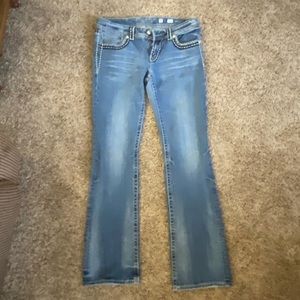 Miss Me Boot Cut Jeans Embellished Winged Cross 31 style jp5117-4